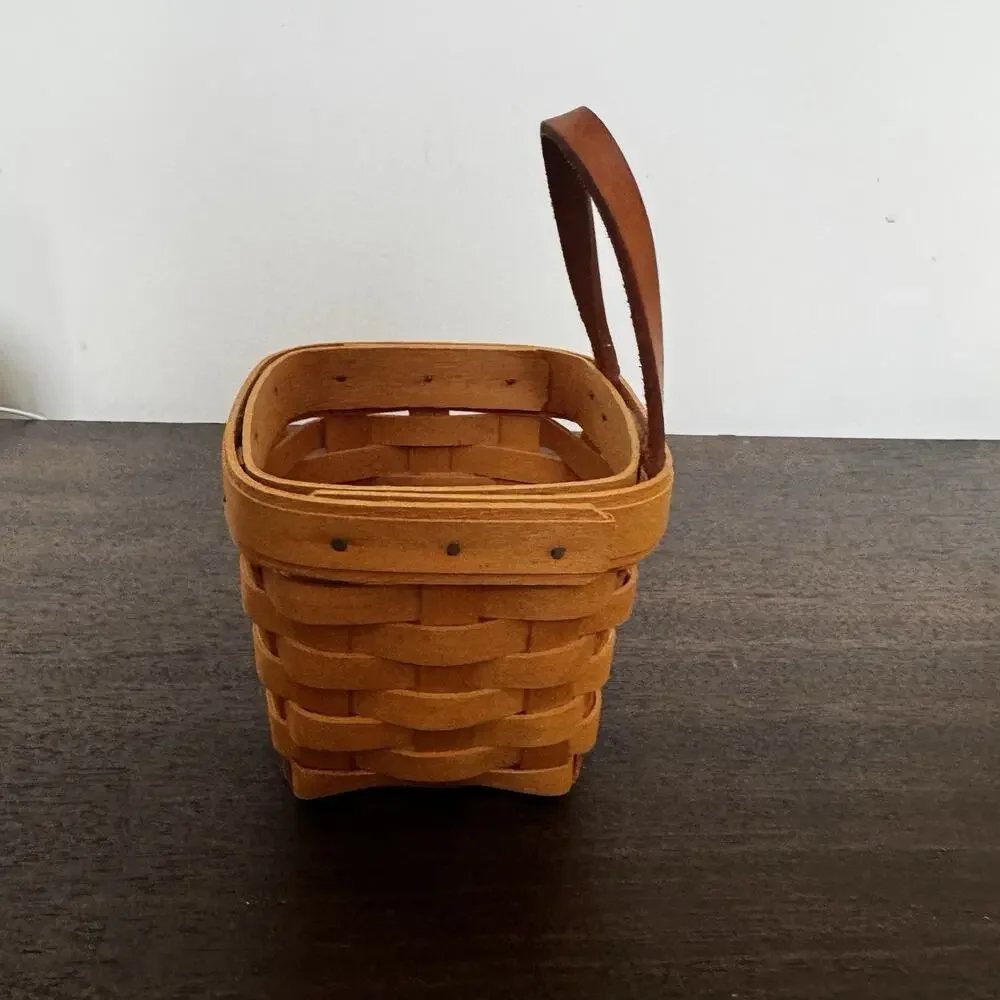 Longaberger Classic Chives Booking Basket 2000 Y2K Cottage Farmhouse Country VTG